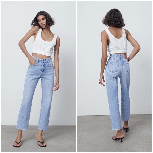 ๐โจHPโจ๐ ๐ก๐ช๐ง ๐ญ๐ฎ๐ฟ๐ฎ โข Hi-Rise Straight Leg Ankle Length Jeans - Picture 3 of 15